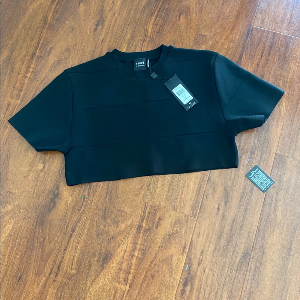 Herve Leger crop boxy top NWT